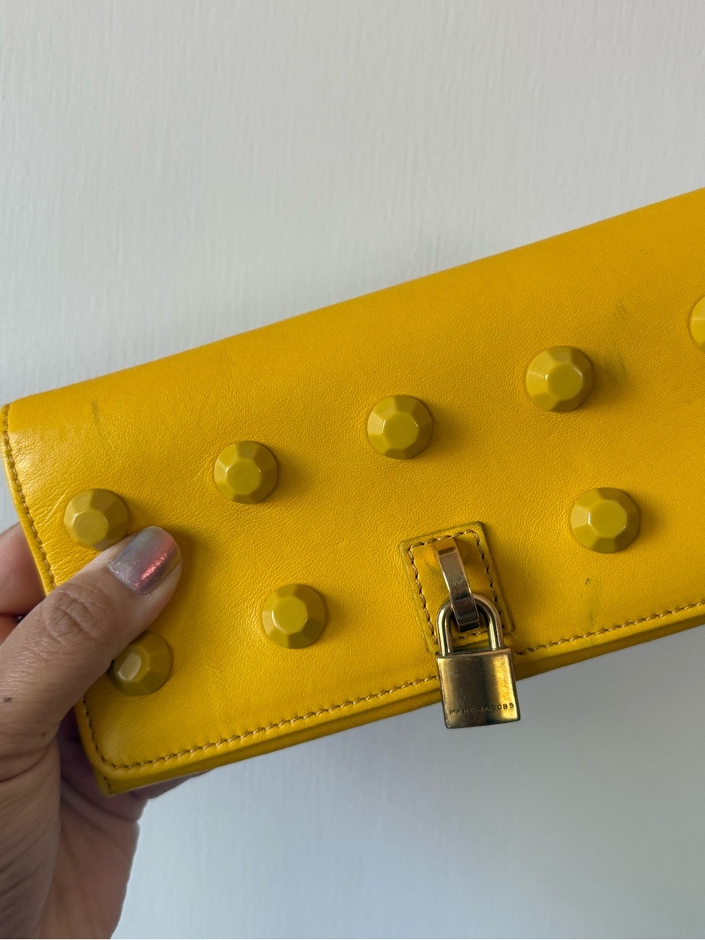 Marc Jacob’s yellow studded wallet
